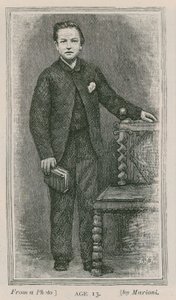Henry Arthur Jones, dramatik, ve věku 13 let od English School
