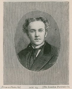 Henry Arthur Jones , dramatik, ve věku 19 let od English School