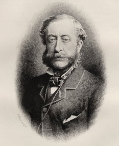 Henry Howard Molyneux Herbert, 4. hrabě z Carnarvonu, vyryl C. Laurie, z „Dějiny svobodného zednářství, svazek I“, vydané Thomasem C. Jackem, Londýn, 1883 od English School