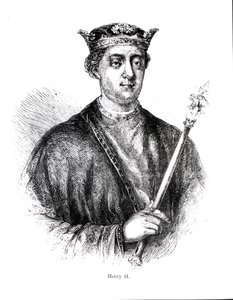 Henry II (1133-89) (rytina) (bundw foto) od English School
