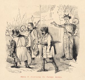 Jindřich II. (1133-89) propouštějící zahraniční barony od English School