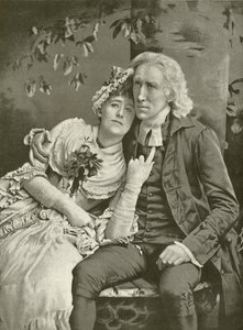 Henry Irving jako vikář a Ellen Terry jako Olivia (hlubotisk) od English School