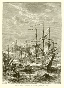 Přistání Jindřicha VIII v Calais, 30. června 1513 od English School