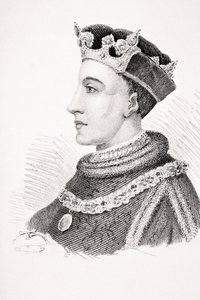 Jindřich V. z Anglie, ilustrace z „Staré Anglie