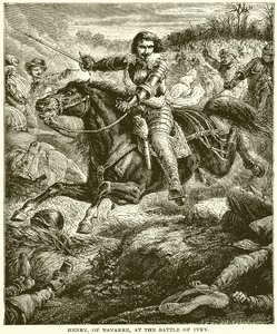 Jindřich z Navarry v bitvě u Ivry od English School