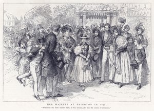 Její Veličenstvo v Brightonu v roce 1832 od English School