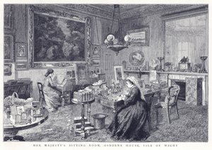 Obývací pokoj Jejího Veličenstva, Osborne House, Isle of Wight od English School