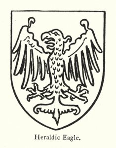 Heraldický orel (rytina) od English School