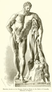 Hercules, známý jako Farnese, nalezený v Římě v lázních Caracalla. (Nepolské muzeum) od English School
