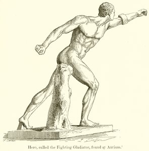 Hrdina, zvaný Fighting Gladiator, nalezený v Antiu od English School
