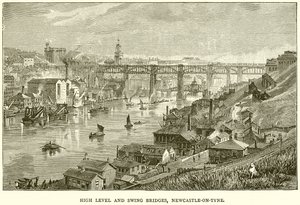 High Level and Swing Bridges, Newcastle-on-Tyne od English School