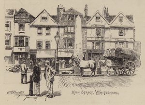 High Street, Whitechapel (rytina) od English School