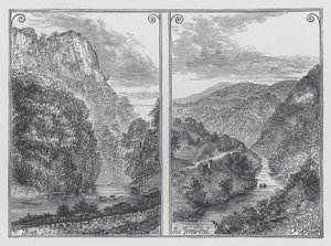 High Tor, The Derwent (rytina) od English School