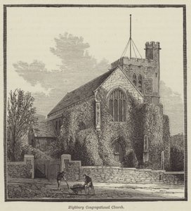 Highbury Congregation Church (rytina) od English School
