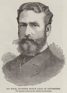 Jeho královská výsost princ Louis z Battenbergu (rytina) od English School