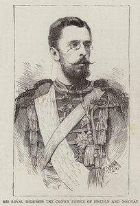 Jeho královská Výsost korunní princ Švédska a Norska (rytina) od English School