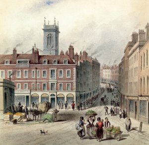 Holborn Bridge (wc na papíře) od English School