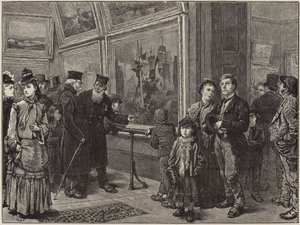 Prázdninové lidi v Národní galerii od English School