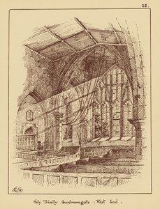 Holy Trinity Goodramgate, West End (litografie) od English School