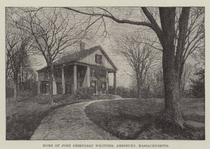 Dům Johna Greenleafa Whittiera, Amesbury, Massachusetts (rytina) od English School