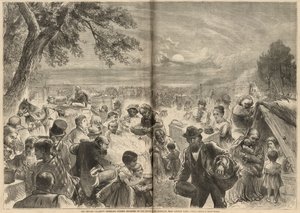Občané bez domova se utábořili na břehu jezera Michigan nedaleko Lincolnova parku