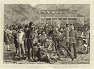 Hongkongské závody v roce 1876 od English School