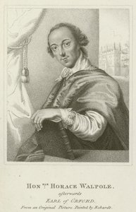 Ctihodný Horace Walpole, poté hrabě z Orfordu (rytina) od English School