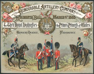 Čestná dělostřelecká rota, plukovní ples, 4. března 1885 od English School