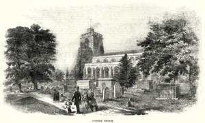 Hornsey Church (rytina) od English School