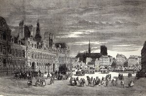 Hotel de Ville, Paříž, 1847 od English School