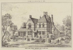 House Park Street Bridgend, pro W J Lewis Esquire (rytina) od English School