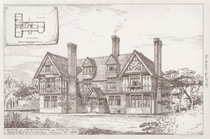 Dům v Northenden poblíž Manchesteru (rytina) od English School