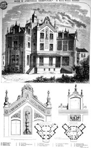 Dům v Avenue Road, Regents Park, navržený Hectorem Horeauem, 1859 od English School