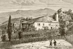 Dům v Casdemiro, Galicia, Španělsko (litho) od English School