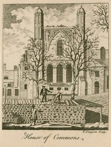 Dolní sněmovna, Westminster, Londýn od English School