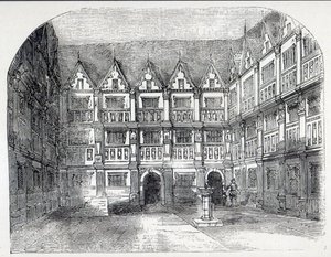 Dům sira Thomase Greshama, v Bishopsgate Street, Londýn od English School
