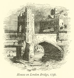 Domy na London Bridge, 1756 od English School