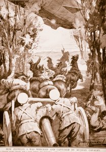 Jak Zeppelin 5 ztroskotal a byl zajat ruskou jízdou, 1914-19 od English School