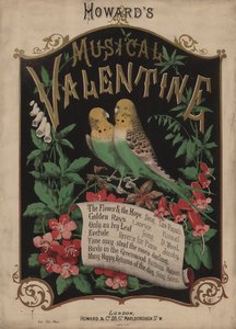 Howards Musical Valentine (barevná litografie) od English School