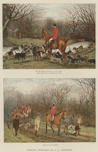 Lovecké skici (chromolitho) od English School