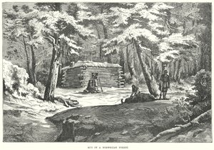 Chata v norském lese (rytina) od English School