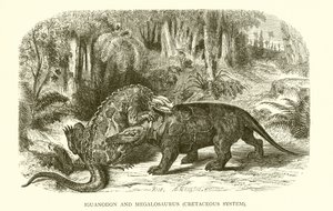 Iguanodon a Megalosaurus, křídový systém od English School