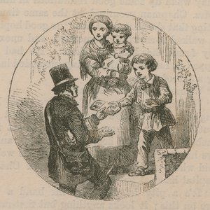 Ilustrace zobrazující pošťáka doručujícího poštu od English School
