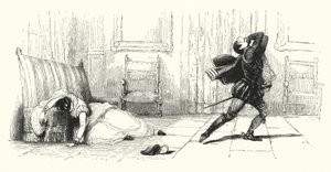 Ilustrace pro Les Huguenots od Giacoma Meyerbeera (rytina) od English School