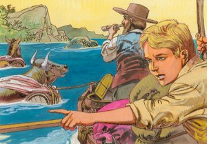 Ilustrace pro švýcarskou rodinu Robinsonů od English School