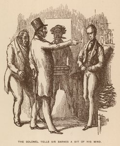 Ilustrace pro The Newcomes od Thackeray (litho) od English School