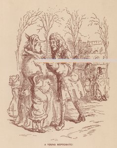 Ilustrace pro The Virginians od Thackeray (litho) od English School