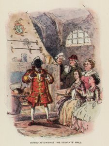 Ilustrace k románu The Virginians od Thackeraye (litografie) od English School