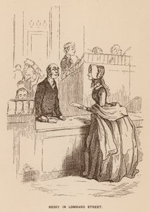 Ilustrace pro Vanity Fair od Thackeraye (litografie) od English School