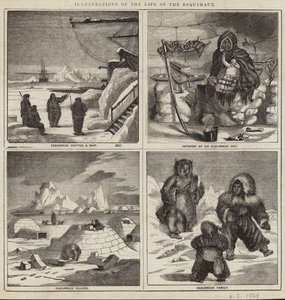 Ilustrace ze života Esquimauxů od English School